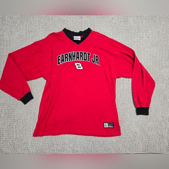 VTG Red Earnhardt Jr. #8 Long Sleeve Shirt Chase Authentics Size XL - Picture 1 of 7